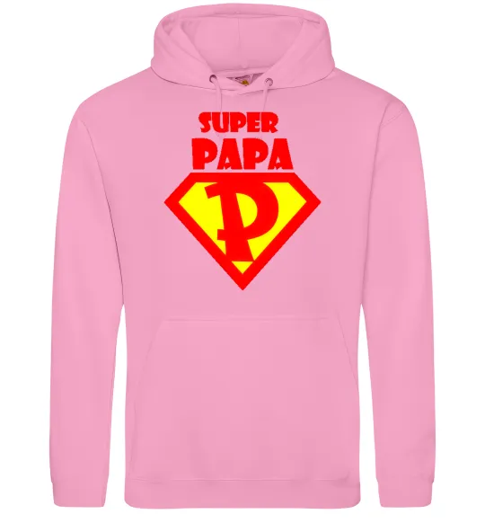 Мужская толстовка (худи) SUPER PAPA Розовый фото