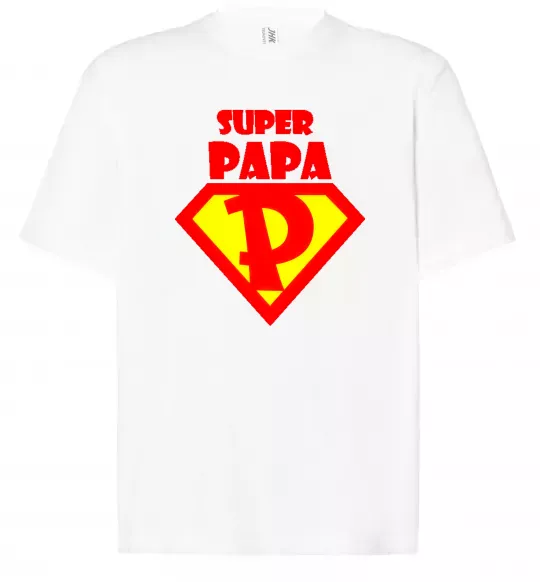 Футболка Оверсайз SUPER PAPA Белый фото