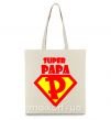 Эко-сумка SUPER PAPA Бежевый фото
