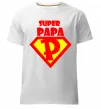Мужская премиум футболка SUPER PAPA Белый фото