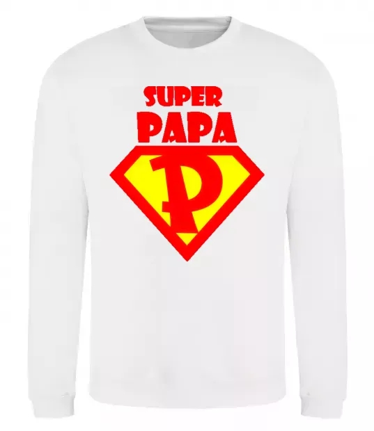Свитшот SUPER PAPA Белый фото
