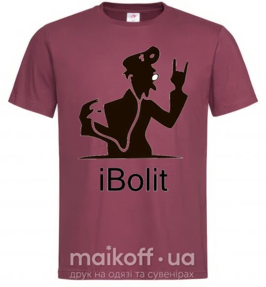 Чоловіча футболка iBOLIT Бордовий фото