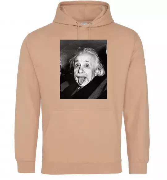 Мужская толстовка (худи) Ейнштейн Песочный фото