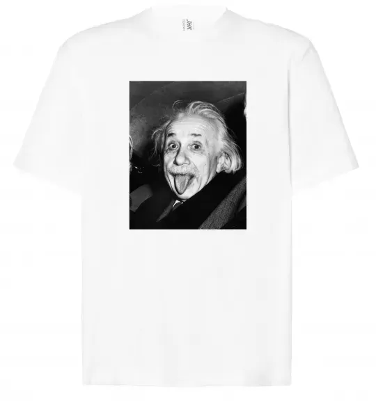 Футболка Оверсайз Ейнштейн Білий фото