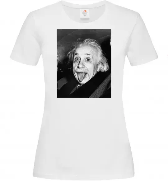 Женская футболка Ейнштейн Белый фото