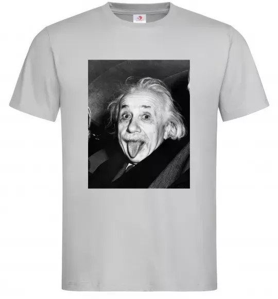 Мужская футболка Ейнштейн Серый фото