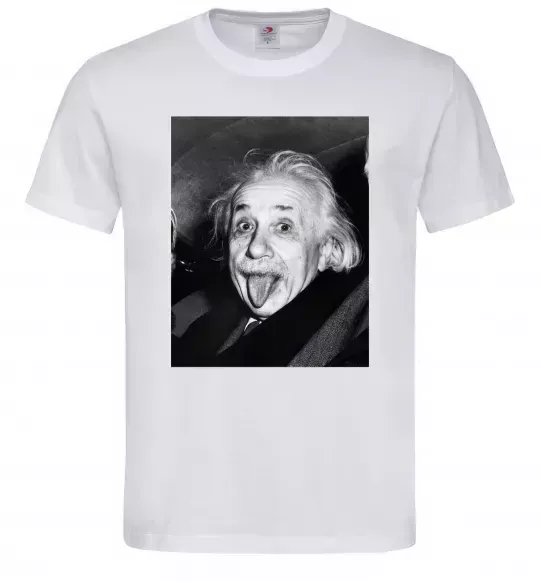 Мужская футболка Ейнштейн Белый фото