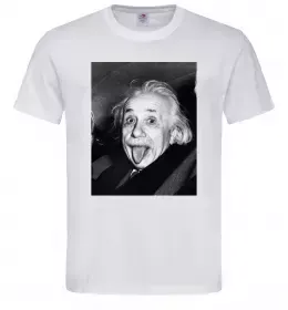 Мужская футболка Ейнштейн Белый фото