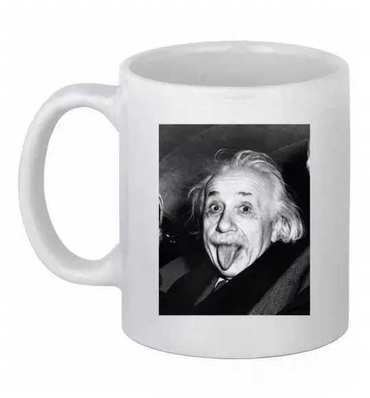 Чашка керамическая Ейнштейн Белый фото