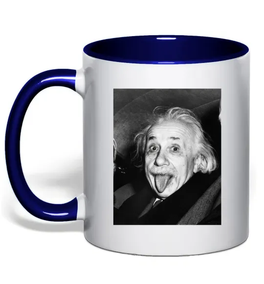 Чашка с цветной ручкой Ейнштейн Глубокий темно-синий фото