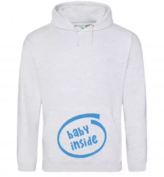 Жіноча толстовка (худі) BABY INSIDE Сірий меланж фото