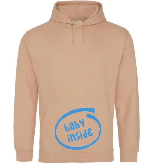 Жіноча толстовка (худі) BABY INSIDE Пісочний фото