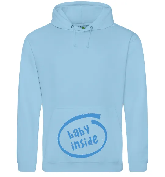 Женская толстовка (худи) BABY INSIDE Голубой фото
