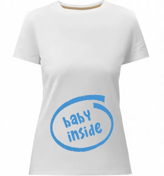 Женская премиум футболка BABY INSIDE Белый фото