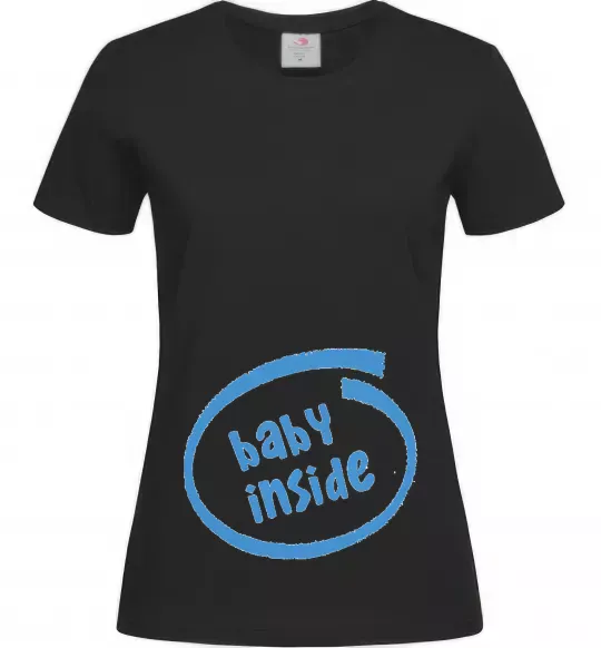 Жіноча футболка BABY INSIDE Чорний фото