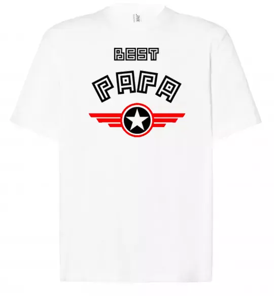 Футболка Оверсайз BEST PAPA Білий фото