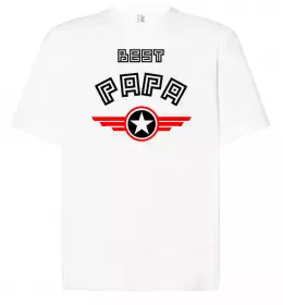 Футболка Оверсайз BEST PAPA Белый фото
