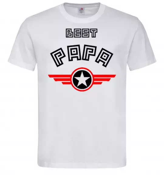Чоловіча футболка BEST PAPA Білий фото
