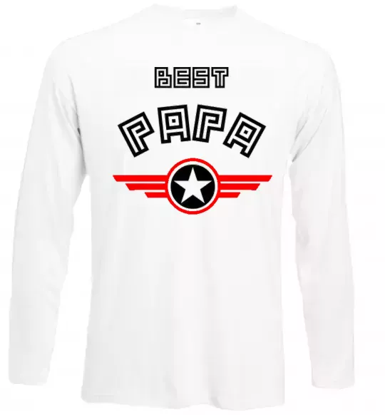 Лонгслив BEST PAPA Белый фото
