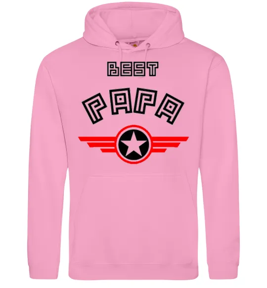 Мужская толстовка (худи) BEST PAPA Розовый фото