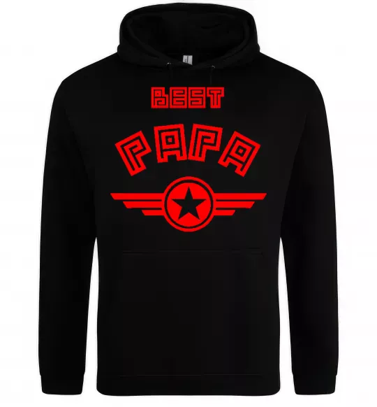 Мужская толстовка (худи) BEST PAPA Черный фото