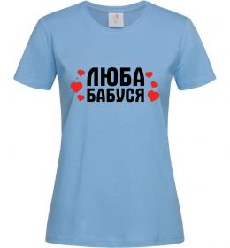 Женская футболка Люба бабуся (серця)
