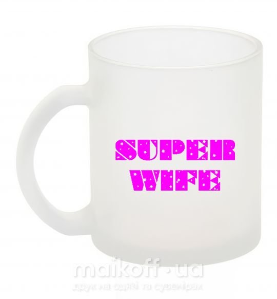 Чашка скляна SUPER WIFE Фроузен фото