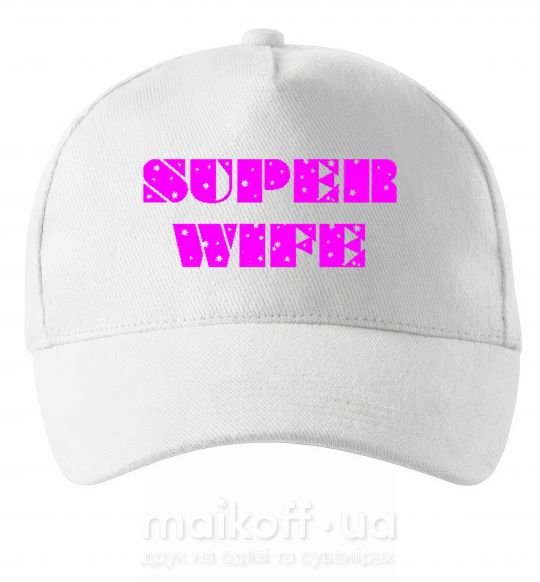 Кепка SUPER WIFE Білий фото