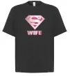 Футболка Оверсайз Super wife Черный фото