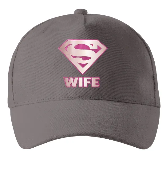 Кепка Super wife Серый фото
