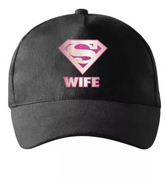 Кепка Super wife Чорний фото