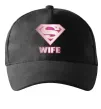 Кепка Super wife Чорний фото