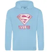 Жіноча толстовка (худі) Super wife Блакитний Жіноча толстовка (худі) Super wife Блакитний фото