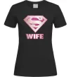 Жіноча футболка Super wife Чорний фото