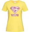 Жіноча футболка Super wife Лимонний фото