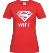 Жіноча футболка Super wife Червоний фото