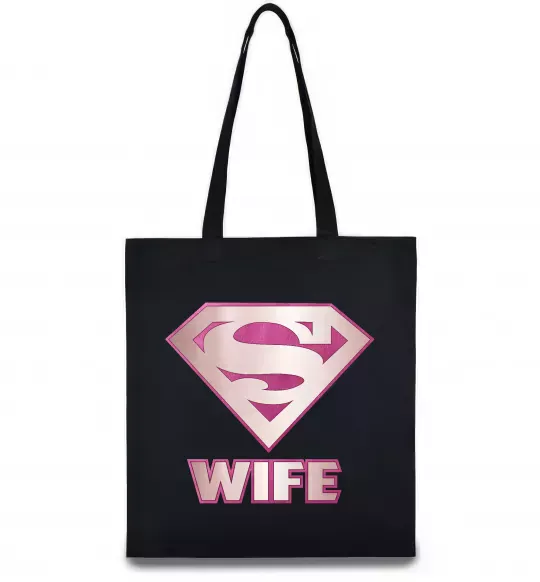 Эко-сумка Super wife Черный фото