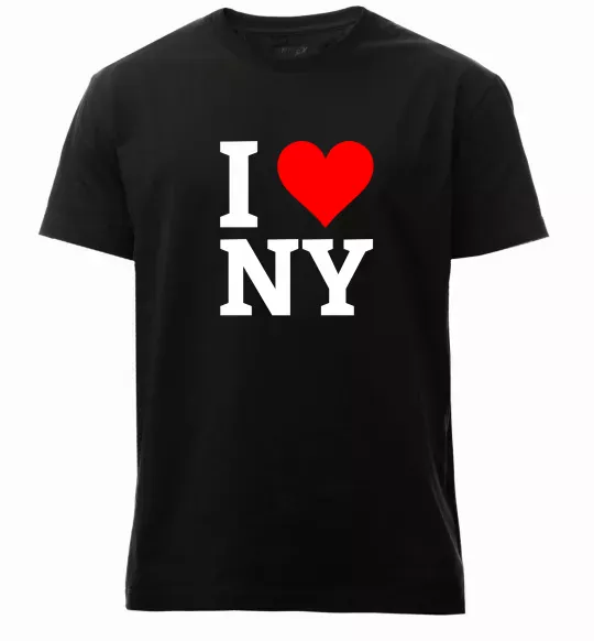 Мужская премиум футболка I LOVE NY Черный фото