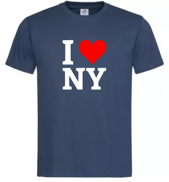 Чоловіча футболка I LOVE NY Темно-синій фото