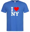 Чоловіча футболка I LOVE NY Яскраво-синій фото