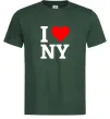 Чоловіча футболка I LOVE NY Темно-зелений фото