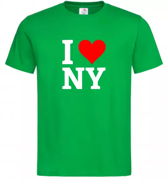 Чоловіча футболка I LOVE NY Зелений фото