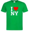Чоловіча футболка I LOVE NY Зелений фото