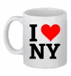 Чашка керамічна I LOVE NY Білий Чашка керамічна I LOVE NY Білий фото
