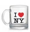 Чашка стеклянная I LOVE NY Прозрачный фото