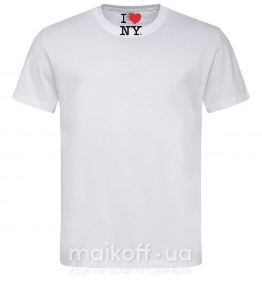 Мужская футболка I LOVE NY Белый фото