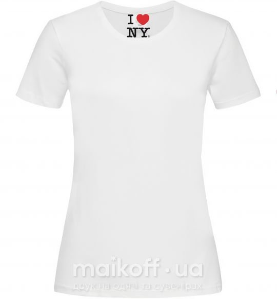 Женская футболка I LOVE NY Белый фото