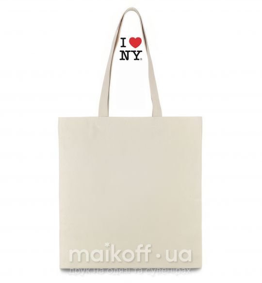 Эко-сумка I LOVE NY Бежевый фото