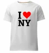 Мужская премиум футболка I LOVE NY Белый фото