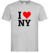 Чоловіча футболка I LOVE NY Сірий фото